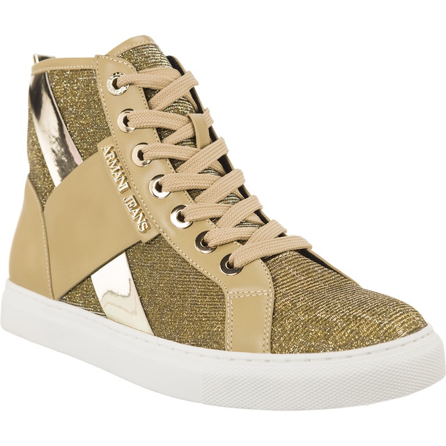 Armani Jeans Woven Sneaker 7P566-06250 brun gul