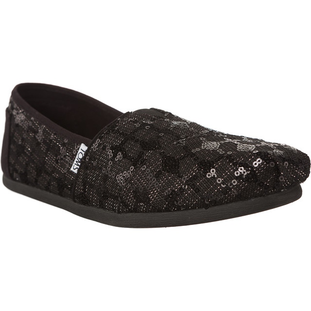 Toms Sequin Glitz kvinnor Alpargata 925 svart