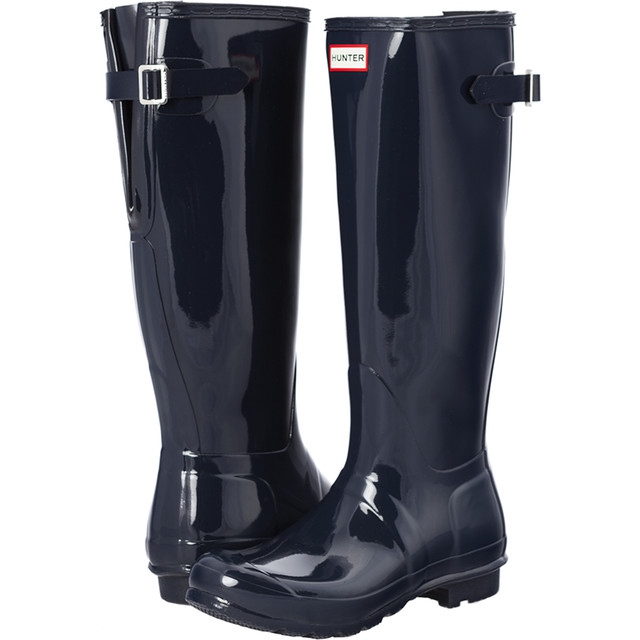Hunter Original ryggjusterbar glans marinblå