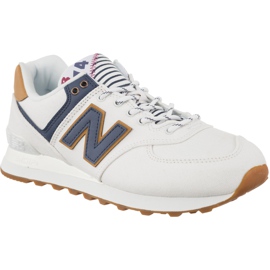 New Balance Wl574sye White With Vintage Indigo Sea Escape vit