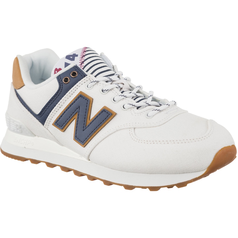 New Balance Wl574sye White With Vintage Indigo Sea Escape vit