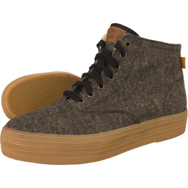 Keds Triple Hi Slub Tweed 787 brun
