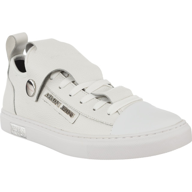 Armani Jeans Kvinna Läder Sneaker 9252537A663 41610 vit