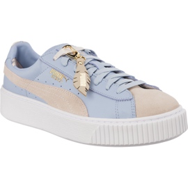 Puma Basket Platform Coachella Wns Fm Silver Peony Cashmere Blue brun blå mångfärgad