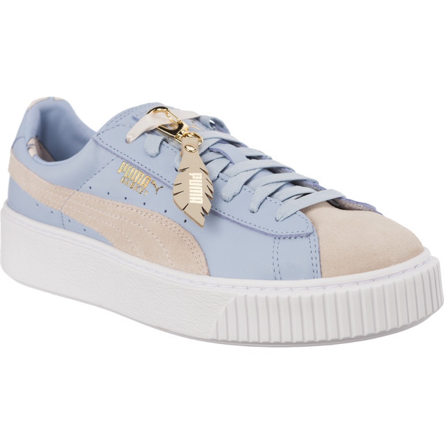 Puma Basket Platform Coachella Wns Fm Silver Peony Cashmere Blue brun blå mångfärgad