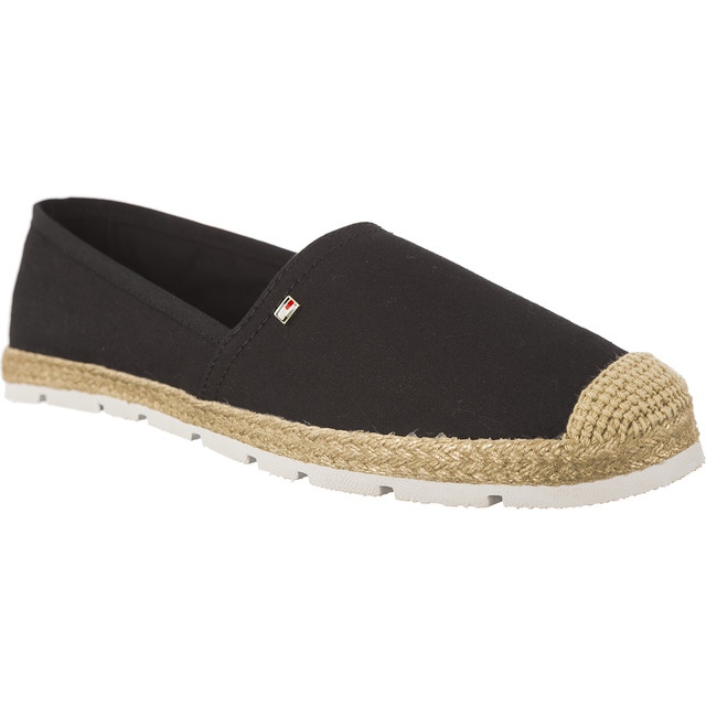 Tommy Hilfiger Flat Cotton Espadrilles svart
