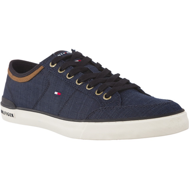 Tommy Hilfiger Core Material Mix Sneaker blå marinblå