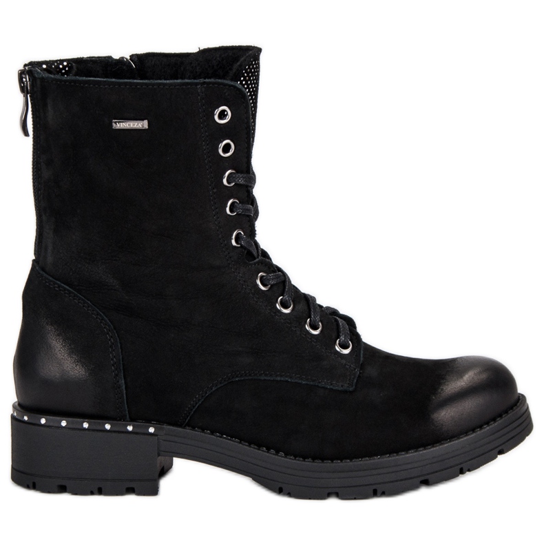 VINCEZA stövlar med snörning svart