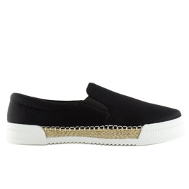 Sneakers slip-on svart 15691A Svart