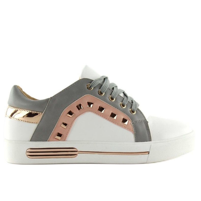 BH-115 Grå sneakers för kvinnor vit