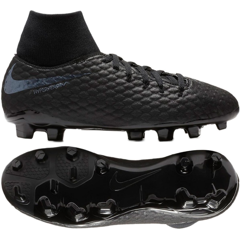 Nike Hypervenom Phantom 3 Academy Df Fg Jr AH7287-001 fotbollsskor svart svart