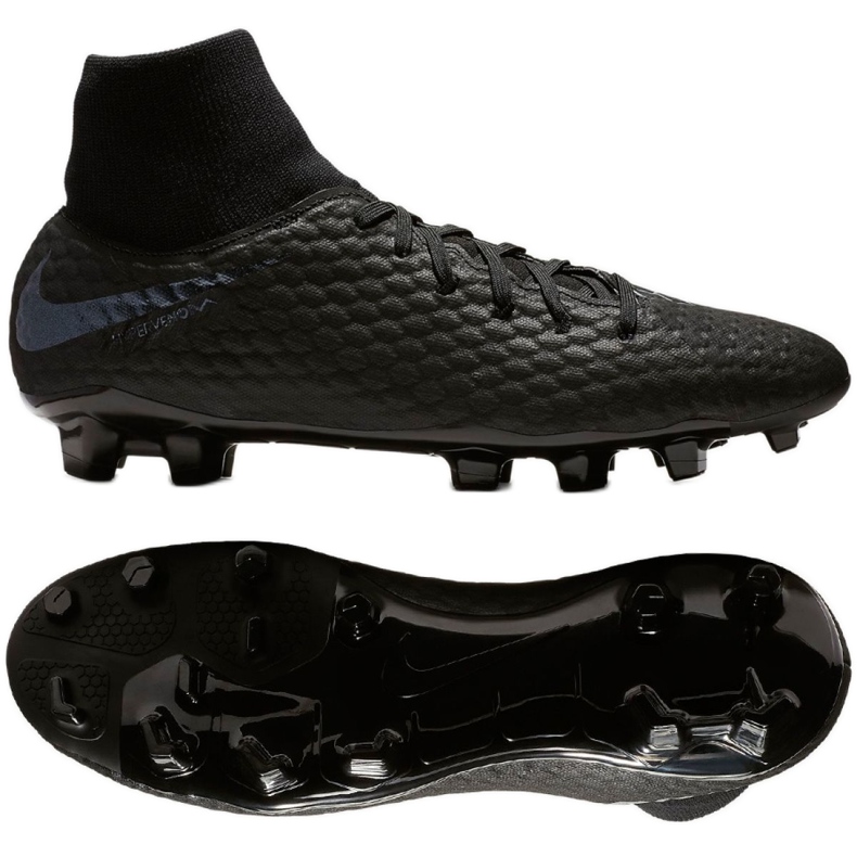 Nike Hypervenom 3 Academy Df Fg M AQ9217-001 fotbollsskor svart svart