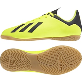 Adidas X Tango 18.4 In Jr DB2433 fotbollsskor gul gul