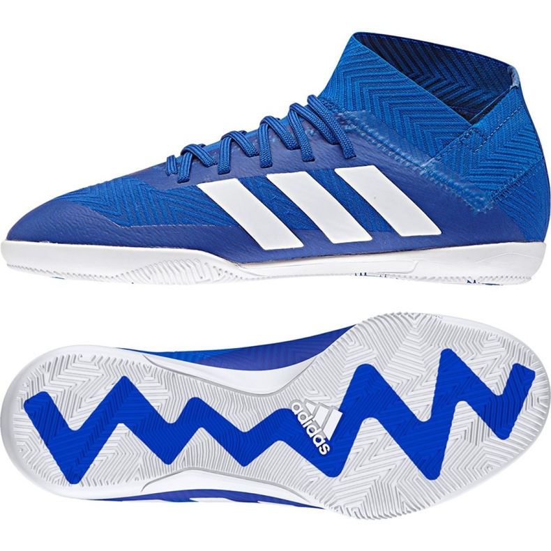 Adidas Nemeziz Tango 18.3 IN Jr DB2374 fotbollsskor blå blå