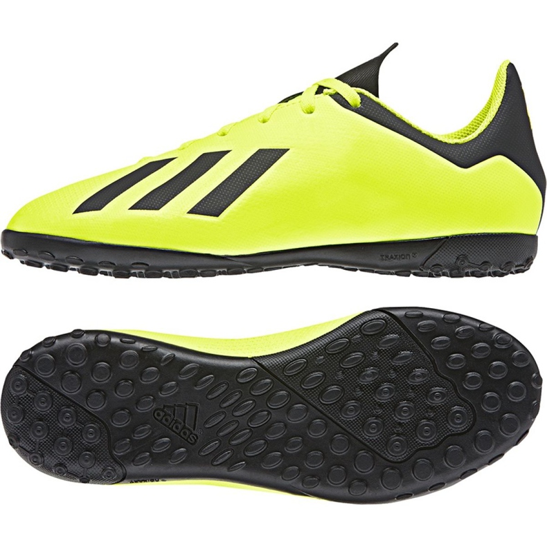 Adidas X Tango 18.4 Tf Jr DB2435 fotbollsskor gul gul