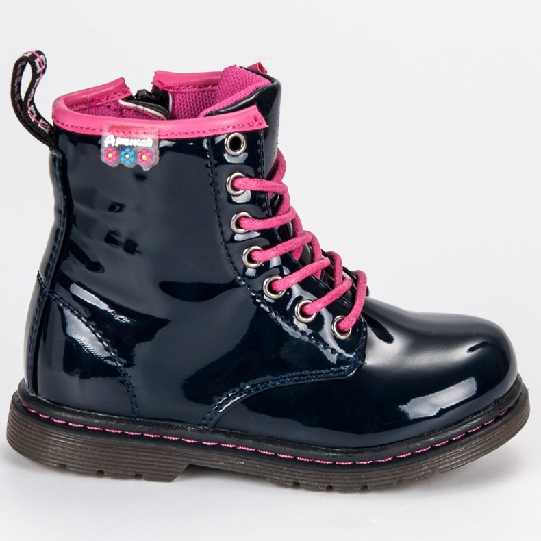 American Club Målade amerikanska bootees blå