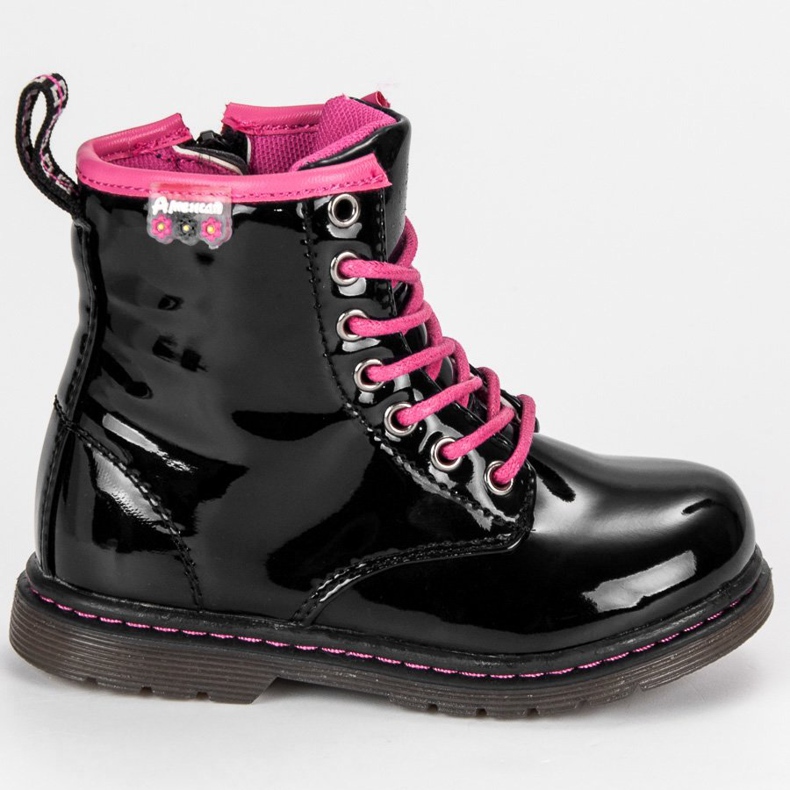 American Club Målade amerikanska bootees svart