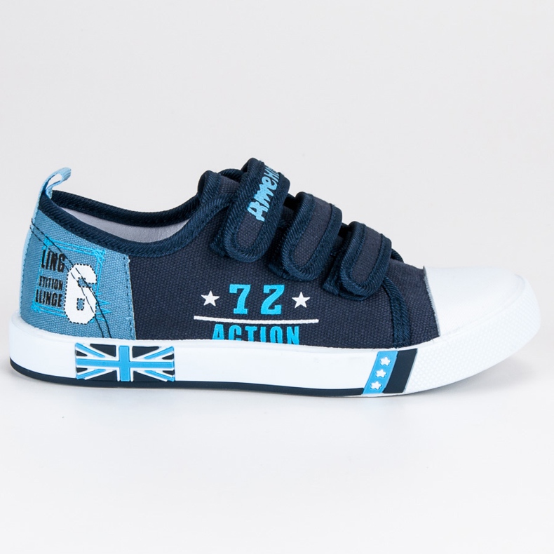 American Club Marinblå amerikanska kardborrskor