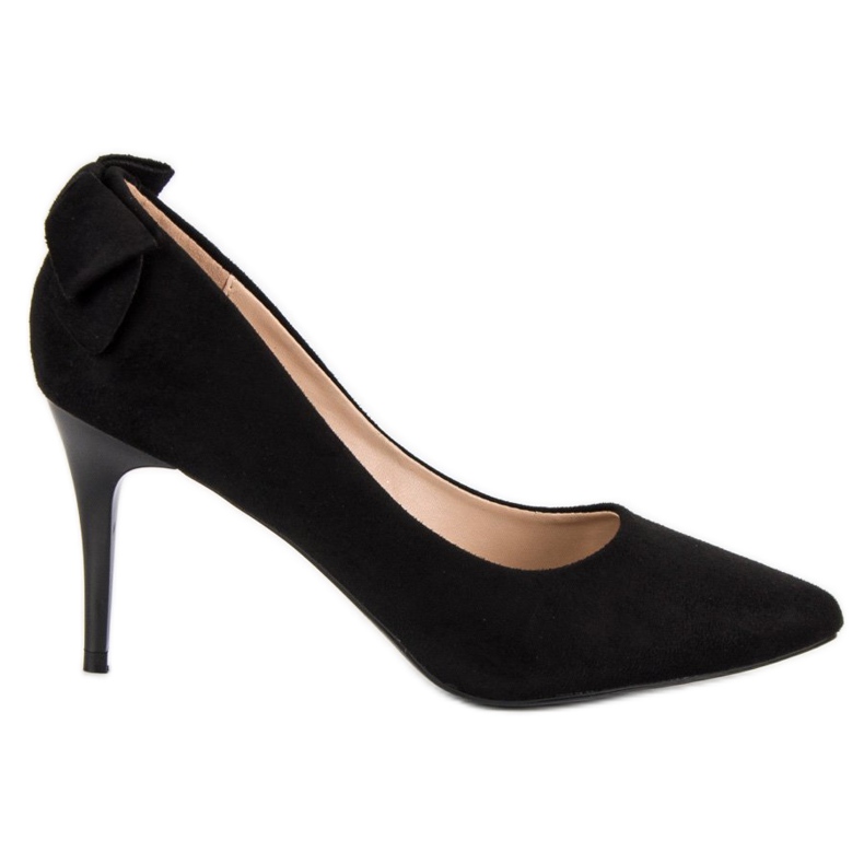 Fashionabla VINCEZA-högklackar i mocka svart