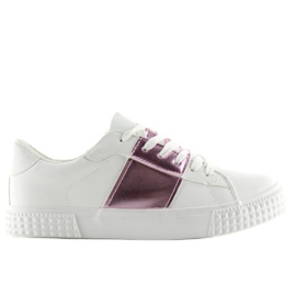Damsneakers vita och rosa M896 VIT / ROSA violett