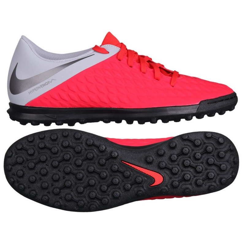 Nike Hypervenom 3 Club Tf AJ3811-600 fotbollssko svart röd