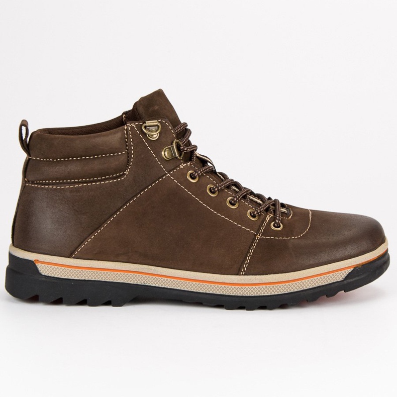 American Club Amerikanska läderskor för män brun