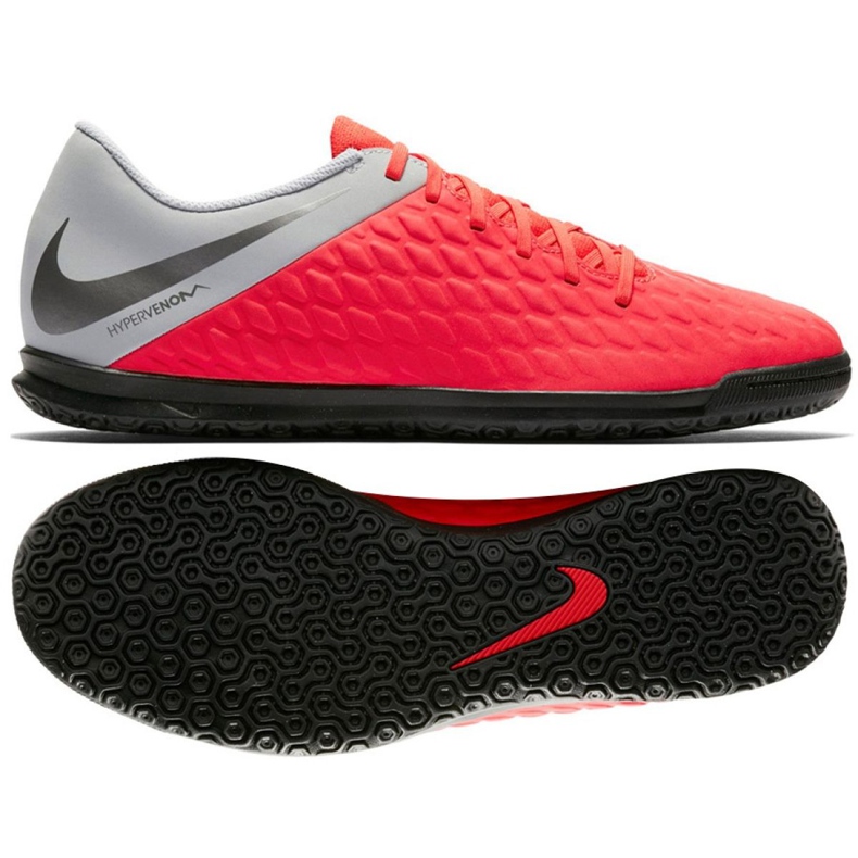 Inomhusskor Nike Hypervenom PhantomX 3 Club Ic Jr AJ3789-600 mångfärgad röd