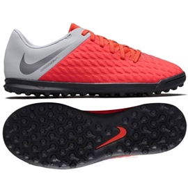Nike Hypervenom Phantomx 3 Club Tf Jr AJ3790-600 fotbollsskor mångfärgad röd