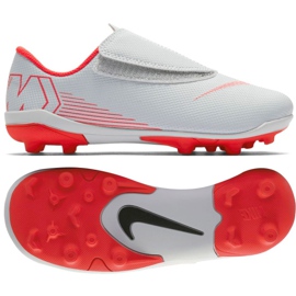 Nike Mercurial Vapor 12 Club Ps V Mg Jr AH7351-060 fotbollsskor mångfärgad vit