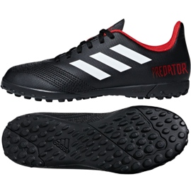 Adidas Predator Tango 18.4 Tf Jr DB2338 fotbollsskor svart svart
