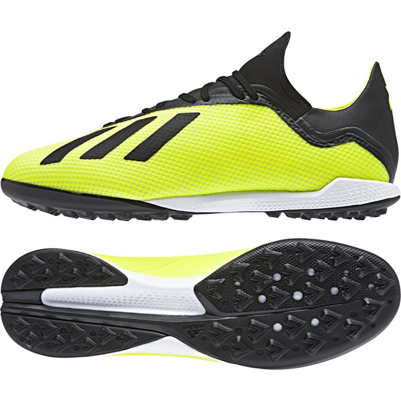 Adidas X Tango 18.3 Tf M DB2475 fotbollsskor mångfärgad gul