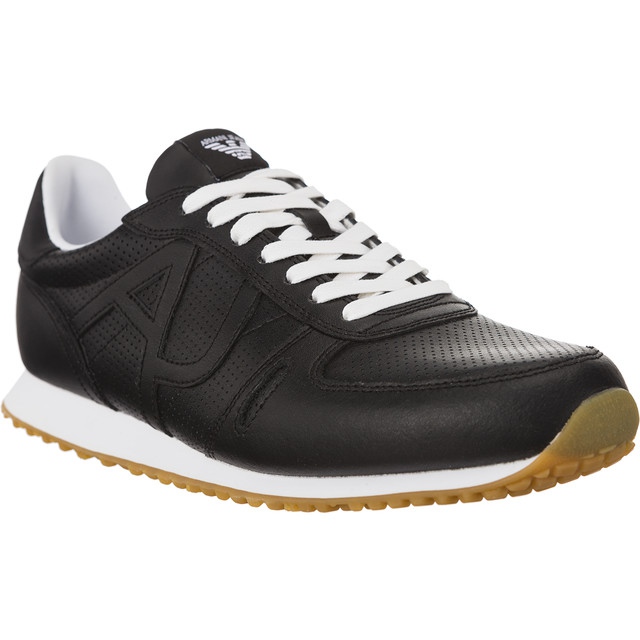 Armani Jeans Lädersneaker 7P423-00020 svart