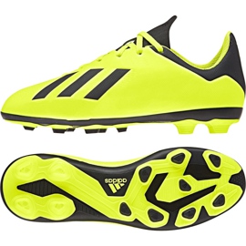 Adidas X 18.4 FxG Jr DB2420 fotbollsskor gul gul