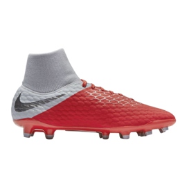Nike Hypervenom 3 Academy Df Fg M AQ9217-600 fotbollsskor mångfärgad silver-