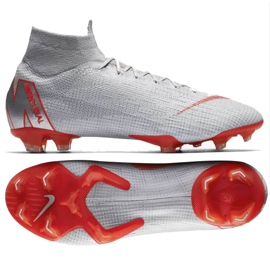 Nike Mercurial Superfly 6 Elite Fg M AH7365-060 fotbollsskor grå röd