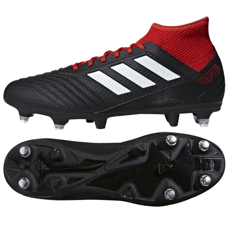 Adidas Predator 18.3 Sg M BB7749 fotbollsskor röd svart