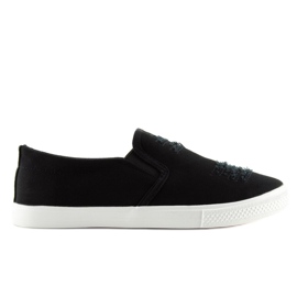 Sneakers slip-on svart BL126P Svart