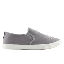 Grå slip-on sneakers BL126P Grå