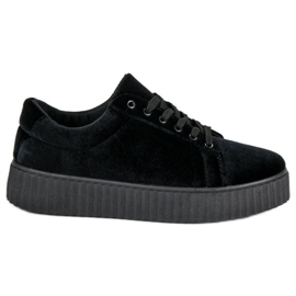 McKey Velour Creepers Sneakers svart