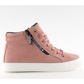 Rosa varma ankelsneakers W-3072