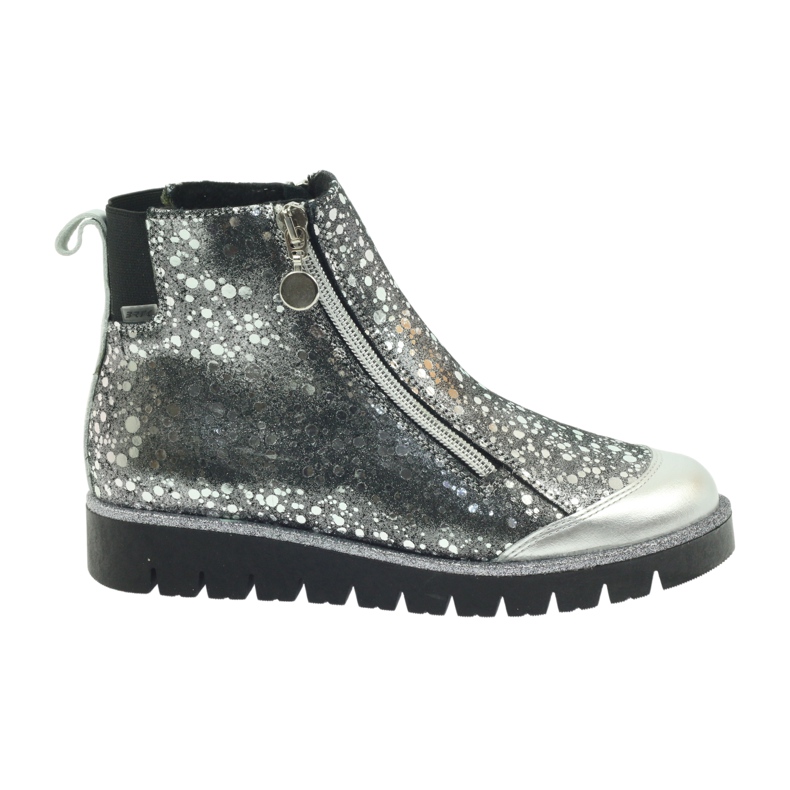 Stövlar isolerade stövlar Bartek svart och silver grå
