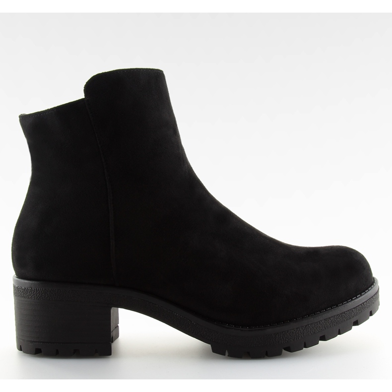 Svarta stövlar med bred klack JH561