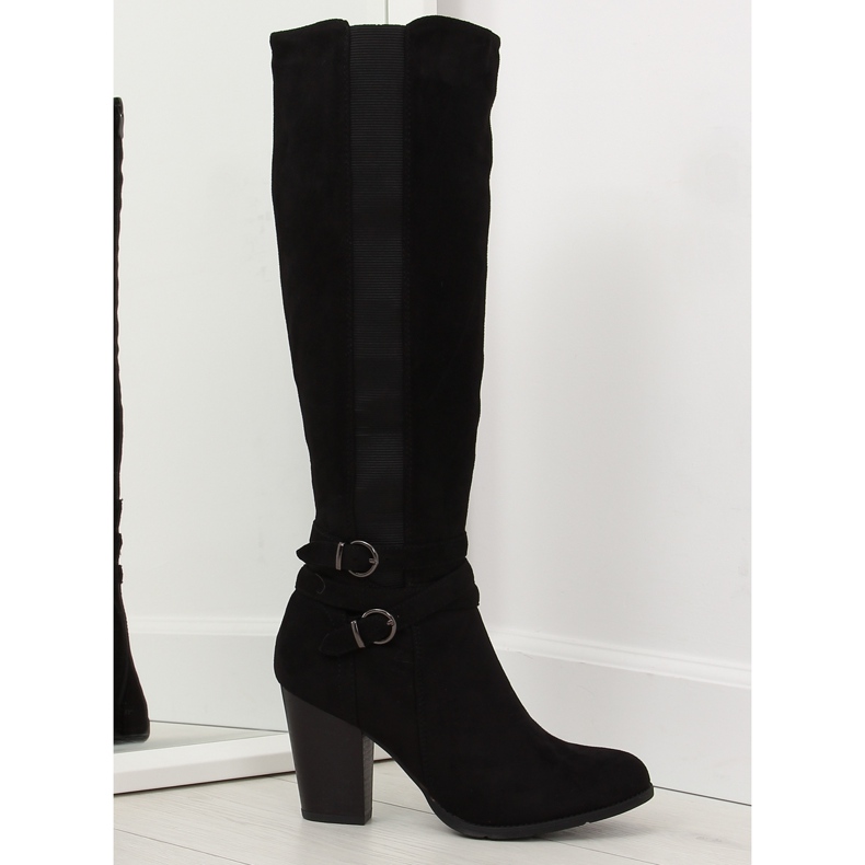 Svarta höga klackar 103-GG svart