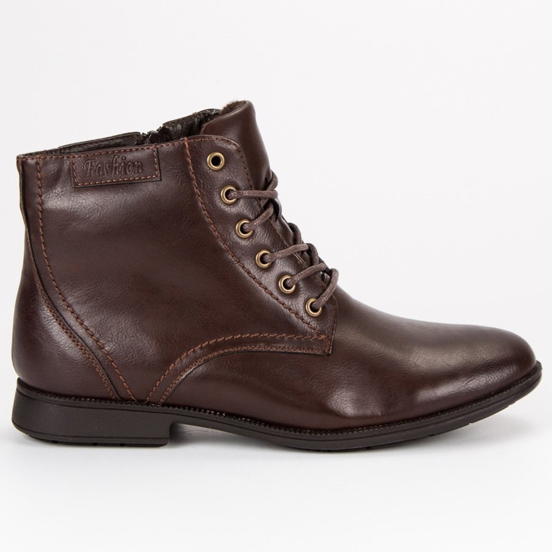 Isolerade stövlar med dragkedja brun