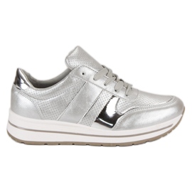 Silver sneakers grå