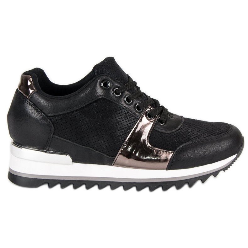 Knutna sportskor svart