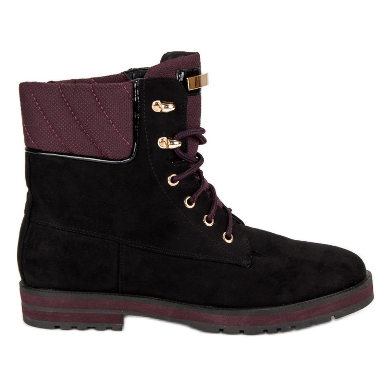 Lucky Shoes Arbetare i svart mocka