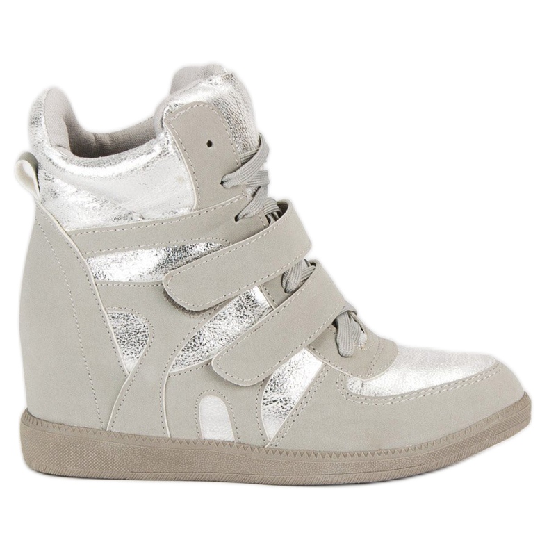 Glänsande sneakers grå