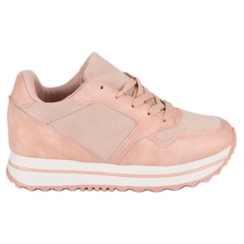 Marquiz Trendiga sneakers på plattformen rosa