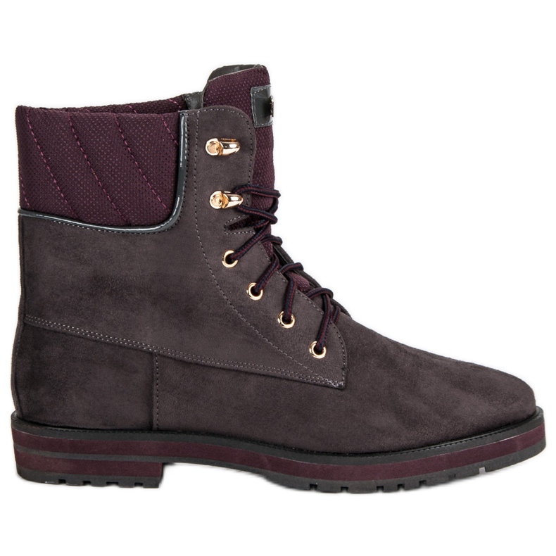 Lucky Shoes Grå mockaarbetare